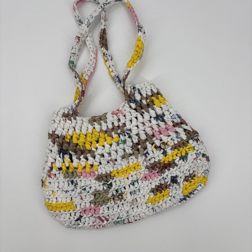 Crochet Hobo Purse Upcycled Sustainable Boho Festival Indie Sleaze Artsy